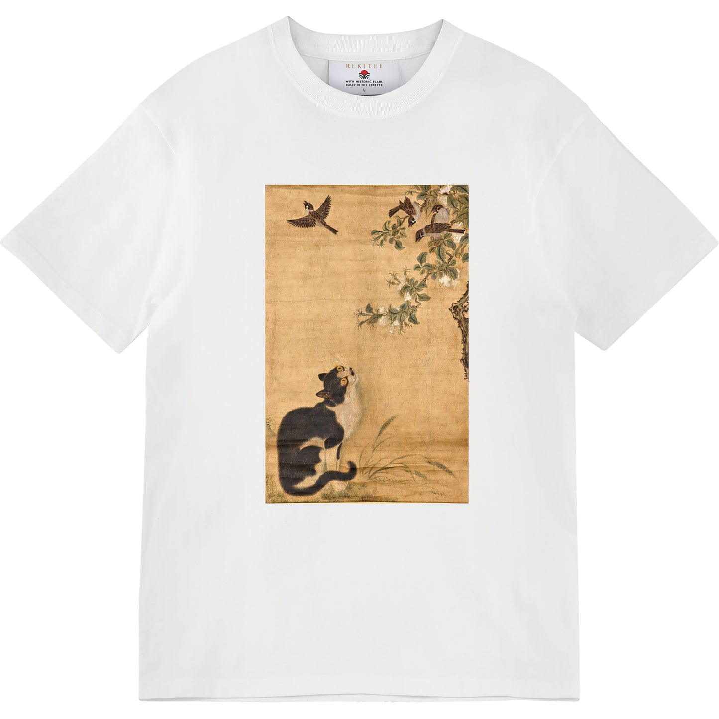 Cat with Sparrows